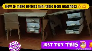 How make a wonderful mini table from matchbox💥🔥/just try it