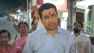 Goan Reporter  :  Utpal Parrikar on his birthday, visits Mahalaxmi temple Panjim.