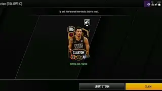 Claiming the feature collection master 106 OVR Claxton in NBA live mobile!!!