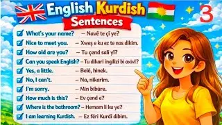 English-Kurdish Sentences A1-A2, ziman&ecirc; kurd&icirc; 3