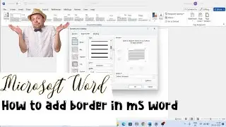 How to add border in Ms word 2022