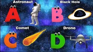 🚀👨&zwj;🚀 Песня ABC Space 🛸👽 Фонетика Космический алфавит от А до Я 🪐 Выучите алфавит с поющими планет...