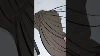 Drawing Hair✍️ ✨#Procreate #digitalart #shorts #MKL:AVFashionCourse