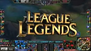 TL Fenix Azir 1v4 OUTPLAY QUADRAKILL! Team Liquid vs CLG 2015 NA LCS Summer W5D1