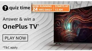 Amazon Quiz Answers Today | Win Oneplus Tv | 25 March 2021