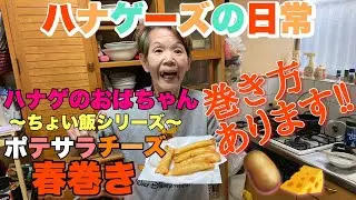 【ハナゲーズ】ハナゲのおばちゃんドヤ飯シリーズ～ポテサラチーズ春巻き～