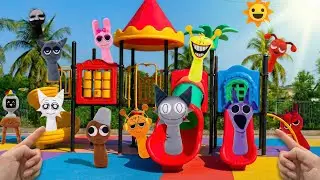 😱🌈 Observation Challenge: Sprunki Blending Into the Playground😲🔎