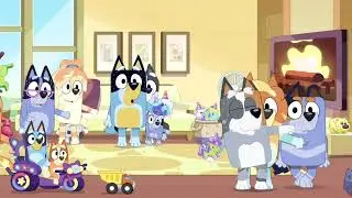Bluey Let's Play 🐶 Food Time at Uncle Stripe House - Bluey & Bingo's Outdoor Fun | Fun Kids Gameplay