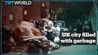Garbage fills the streets of Brighton as refuse workers go on strike