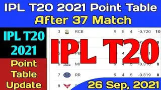 IPL T20 Point Table 26 September 2021 | IPL T20 Point Table Standing after 37 Match | IPL Table 2021