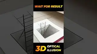 Very Easy 3D Drawing | 3D Ladder Drawing | How to draw 3D ladder | #Shorts #drawing #3ddrawing #art