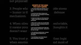 Secrets of the Mind You Can&rsquo;t Ignore 🧠#Psychology #MindSecrets #HumanBehavior
