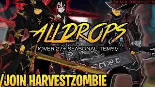 AQW - /JOIN HARVESTZOMBIE (ALL ShadowSlayer Drops) (Black Friday 2019 ITEMS) + ITEM Showcase!