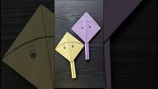 Paper Kite Craft for Kids 🪁 | Simple DIY Shorts #origami
