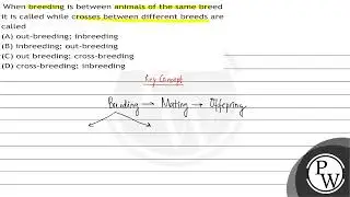 When breeding is between animals of the same breed it is called while crosses between different ...