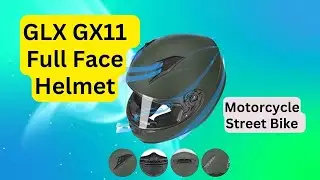 GLX GX11 Compact Lightweight Full Face Motorcycle Street Bike Helmet