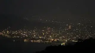 Pokhara Nepal Night view from Phewa Lake