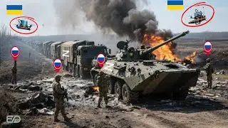 Ukrainian FPV Drones Wipe Out Russian Ammunition Supply Trucks Convoy on the Frontline
