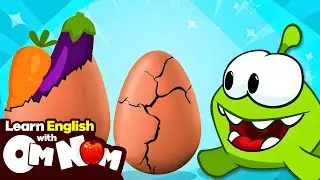 Vegetables for Kids + Sizes Learning | Surprise Eggs with Om Nom