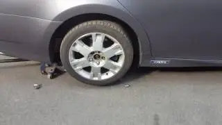 5x112 alloys on a 114.3 car (test fitting)