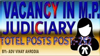 vacancy in MP Judiciary 2020
