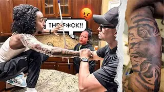 I SURPRISED MY PARENTS WITH A FULL SLEEVE TATTOO 😱😡