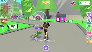 Using my ride potion on my t.rex in adopt me #adoptme #trex #ridepotion