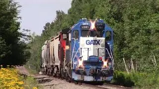 GMTX Geep Leads CN Local Train 537 at Marsh Junction - Moncton, NB