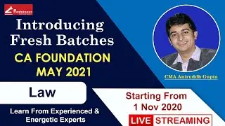 LAW- CA FOUNDATION (L2)- FREE SPECIAL CLASSES- MAY 21 EXAMS BY CMA ANIRUDDH GUPTA