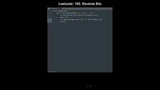 Leetcode 190. Reverse Bits in Python | Python Leetcode | Python Coding Tutorial | Python Coding ASMR