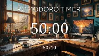 50/10 Pomodoro Technique✨ Jazz music + Frequency for Relaxing, Studying and Working ✨