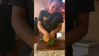 Native palm oil stew  with roasted hake fish / native Nigerian stew