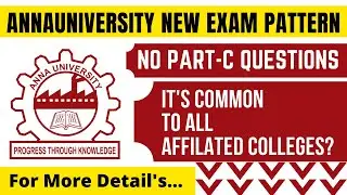 ANNAUNIVERSITY NEW EXAM PATTERN | ANNAUNIVERSITY NEW UPDATE | MECHALEX