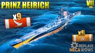 AWESOME Prinz Heinrich 9 Kills 152K Damage | World Of Warships
