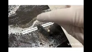 Resin Artist Without Borders ocean pour challenge. think outside the box.