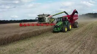 Żniwa 2023 w JURAGRO 3x CLAAS LEXION