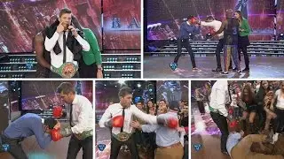 ¡Cobraron todos! Evander Holyfield le calzó los guantes a Marcelo Tinelli