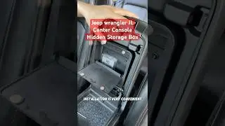 Jeep Wrangler JL Center Console Armrest Hidden Storage Box🧡#jeep #jeeplife #jeepwrangler #diamooky