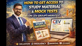 HOW TO GET ACCESS TO STUDY MATERIAL & MOCK TESTS ON CEV GROUP'S WEBSITES ?