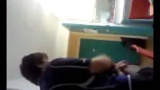 Skinny guy dancing