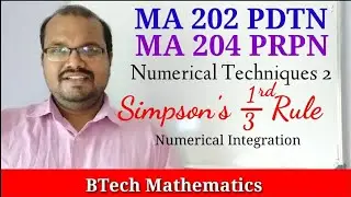 Simpson's (1/3)rd Rule | Numerical Techniques 2(Part 4) | S4 Mathematics | KTU