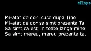 Mi-asa de dor Isuse dupa Tine # Versuri #