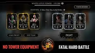 Fatal White Lotus Tower Battle 195 Hard Fight & Reward 🎮 Mortal Kombat Mobile | MK Mobile | MKM