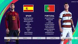 PES 2021 - Spain vs Portugal - International Match - Ronaldo vs Ramos - eFootball Gameplay PC