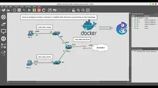 How to configure docker container in GNS3 with internet connectivity in the Topology.