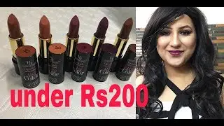 NEW Half n Half Velvet Matte Lipstick Review Swatches/ under rs200