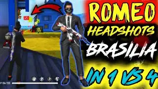 Solo Vs Squad- Headshots In Brasilia- Rank match- Romeo Gamer Free Fire