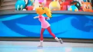 Princess Peach Figure Skating