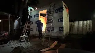 Custom DIY Sauna Build | Day 16 | Sub Fascia & Roof Sheeting | ASMR