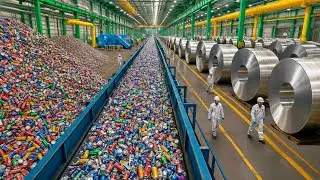 Wie Millionen Aluminiumdosen In Einer Riesigen Fabrik Auf Recyclinglinien Verarbeitet Werden
